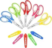 5 Pack Kids Safety Scissors, Craft Scissors with Blunt Tip, Stainless Steel Blades and Soft Grip Great for Home and School