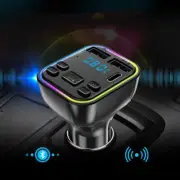 Bluetooth 5.0 Car BT Wireless FM Transmitter Adapter Hands-Free 2 USB PD Charger (for: Renault)