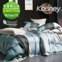 在飛比找ETMall東森購物網優惠-KOSNEY 尼蒂羅 特大100%天絲全舖棉四件式兩用被冬包