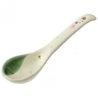 在飛比找PChome24h購物優惠-宮崎駿 龍貓 美濃燒陶瓷湯匙 (米綠款)