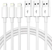 iPhone Charger [Apple MFi Certified] Long Lightning Cable 6 FT 3 Pack Fast Charging Durable USB Cable Compatible with iPhone 14 13 12 11 Pro Max XR XS X 8 7 6 Plus SE, iPad