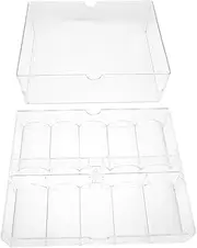 COHEALI Chip Box Poker Chips Container Chip Storage Tray Poker Chips Storage Organizer Clear Container Coin Tray Coin Shipping Case Poker Chips Storage Case Clear Tray Transparent Acrylic