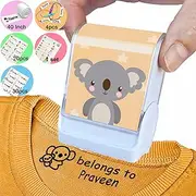 Ogelz Name Stamp for Kids Clothes Clothing Personalized The Name Stamp Custom Daycare Stickers Tag Label Preschool Nursing Home Washable Dryer Safe Animal Theme Koala (Stamp Kit)