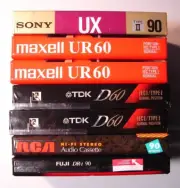 CASSETTE AUDIO TAPES 7 PC. MIXED LOT MAXELL SONY TDK RCA FUJI - NEW SEALED