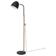 FRANSALG floor/reading lamp, bamboo black