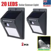 2PCS 20 Led Solar Sensor Light Motion Detection Security Outdoor Garden Lamp 20