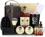 Sovyime Beard Kit, Gifts for Men Beard Growth kit, Mens Beards Grooming Care Kit for Men Birthday Gifts for Men Husband Dad Fathers Day Christmas G-i-f-t-s for Him,Beards Growth Oil,Balm,Comb,Brush