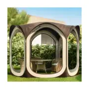 Screen Pop Up House Room Tent, Canopy Sun Shade Shelter for Patio, Backyard, ...