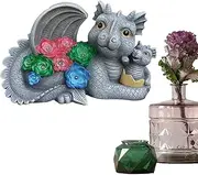 Dinosaur Statue Outdoor,Dinosaur Animal Solar Lights Figurines | Resin Dinosaur Statues with Solar Lights for Garden, Yard, Patio, Lawn