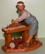 Fontanini Nativity, Herschel, Carpenter, Christmas, wood worker, 5 in series NIB