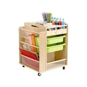 Jooyes Wooden Art Craft Material Storage Trolley