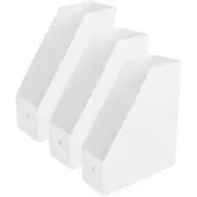 3 Pcs Book Storage File Rack Box Student Use Paper Document Holder Magazine