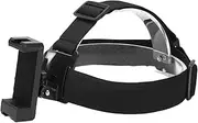 Adjustable Head Strap Mount for Action Camera Phones, Non-Slip and Comfortable, Cold Shoe Design, Compatible with Various Devices, Elastic Stretch Belt