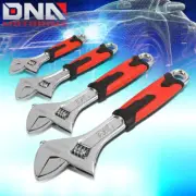 4PCS {6" 8" 10" 12"} ADJUSTABLE WRENCH SPANNER W/RUBBER GRIPS PLUMBING REPAIR