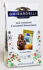 GHIRARDELLI Milk Chocolate Caramel Snowmen 4.1oz