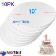 Masonite Cake Boards 5mm White Round Cake Board Base 10" Inch 10pcs Cake Boxes