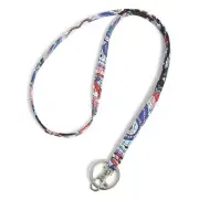 Vera Bradley Lanyard Keychain ID Clip Haymarket Paisley