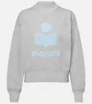 [Marant Etoile] Marant Etoile Moby cotton-blend jersey sweatshirt AU 4 grey