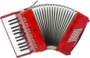 26 Keys 48 Bass Piano Accordion, Lightweight Accordion with Strap and Accordion Backpack, Hand Keyboard Rhythm Training Spring Instrument, for a Beginner or Improving Player