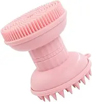 SHERCHPRY 3-in-1 Dual-sided Silicone Bath Brush Gentle Face Body Cleanser Pink for Friends Family