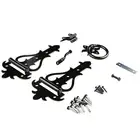3 Pack Gate Suite Kit With Hinges, Victorian Style, Black N109-318