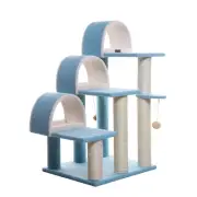 Armarkat 38" High Ivory Cat Step Stairs ramp, Cat Scratcher For Pets Cats