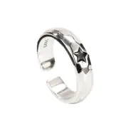 Blackstar Open Ring Hammered Effect David Bowie (925 Silver)