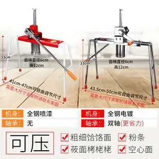 壓麵機 麵條機 製麵機 北格饸饹機家用手動多功能粉條機不銹鋼河撈饸烙床小型面條壓面機日本 全館免運