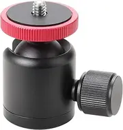 Aluminum Alloy Mini Ball Head Rotatable Ball Head Photography Accessory Replacement with 3/8 Inch Screw Hole 1/4 Inch Adapter Screw for Camera Camcorder Photography Light