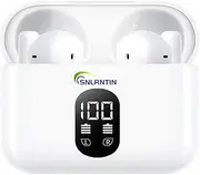 Wireless Earbuds Bluetooth 5.3 Headphones, X87 Waterproof Stereo Ear Buds with Microphone, in-Ear Earphones with LED Power Display for iPhone/Andriod Cell Phone/Work/Sports, 40H Playtime