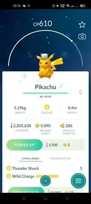 Shiny Pikachu ( Meloetta Hat ) Pokemon Trade Go