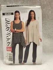 Sewing Pattern - Women's Tunic Blouse Pants Szs 8-22 NEW Butterick See & Sew