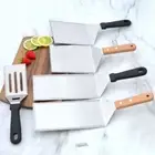 Square/rectangle Head Pancake Scraper Anti-scald Handle Steak Spatula Pizza