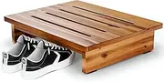Holana 3.5in Height Wooden Step Stool for Adults (Fully Assembled) - 500 Lbs One Step Stools for High Bed Riser - Small Stepping Stool for Elderly, Seniors, Kid/Bathroom, Bed, Kitchen (Acacia Wood)