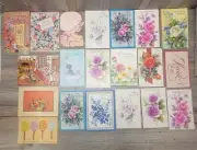 Vintage Unused Greeting Card Lot Of 20 Assorted Cards EUC! Get Well, Thanks,etc.