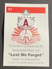 ANZAC Appeal- Lest We Forget- Lapel Pin RSL