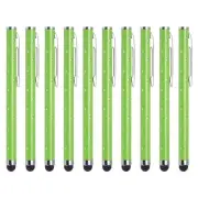 10pcs Glitter Stylus Pens for Touch Screens Metal Capacitive Pen, Green