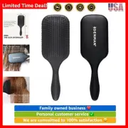 Tangle Tamer Ultra Black Detangling Paddle Brush For Curly Hair And Black Nat...