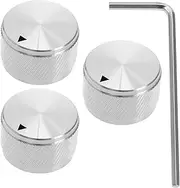 LT Easiyl 3pcs Twill Knob 25 x 15.5mm Aluminum Alloy Electric Guitar Knobs Potentiometer Pot Knobs 6mm hole with Indicator and Set Screw for Guitar