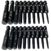 Hex Head Allen Wrench Drill Bit Set (10Pc Metric & 10Pc Sae), Ptslkhn