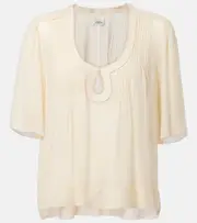 [Isabel Marant] Isabel Marant Sheer silk top AU 6 white