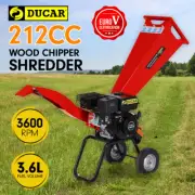 Ducar Wood Chipper Shredder Mulcher Garden 7HP Petrol Motor Upright Grinder RDBK