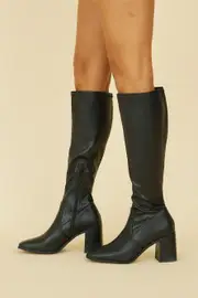 VERALI Linden Tall Boots Black Smooth