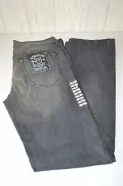NWT Monarchy Men's Distressed Regular Straight Black Jeans Size 32 X 34