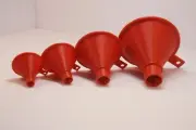 Multipurpose Orange/Red Funnel Set - 4 Pieces