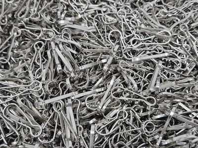 100 pcs Silver Nickel Plated Steel Lanyard Hooks Clasps Craft Hardware Blanks