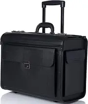 Alpine Swiss Rolling 17" Laptop Briefcase on Wheels Attache Lawyers Case Legal Size