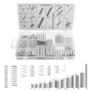 200 Piece Spring Assortment Set, Extension and Compression Springs Kit, Zinc Pl
