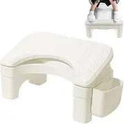 Toilet Stool Squat Adult, Height Adjustable Poop Stool for Bathroom with Storage Box, Portable Non-Slip Potty Step Stool for Adults, Improve Squatting Posture