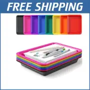 8 Multicolor Plastic Trays for Classroom Crafts, Snacks, and Playtime Storage
